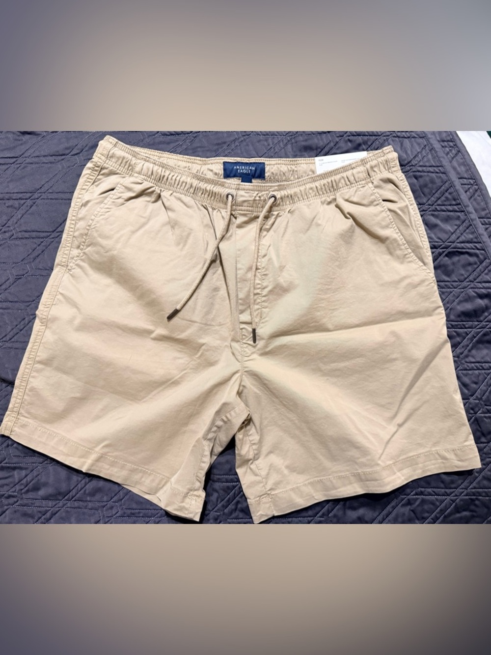 American Eagle Outfitters Khaki Elastic Waist Shorts